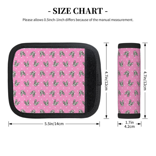 Dog Boston Terrier Handle Wraps Pink 2 pcs 1