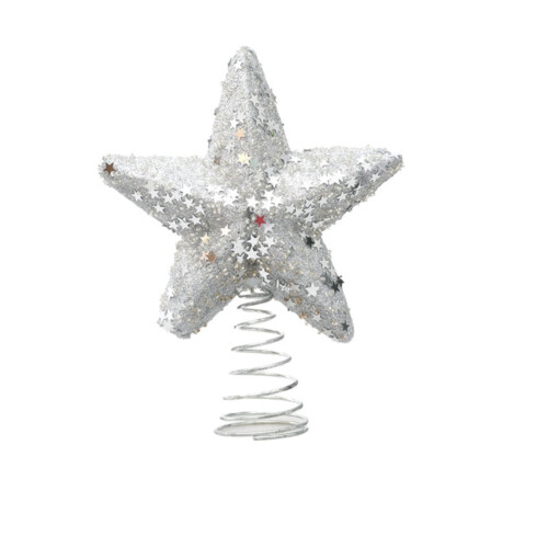 Mini Christmas Tree Topper Glitter Gold Star 2.36 Inch 2