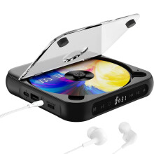 OKbus hordozható CD-lejátszó Bluetooth újratölthető fekete
