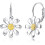 Jstyle 925 Sterling Silver Flower Leverback Earrings 1