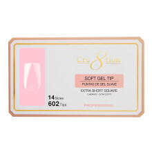 Cre8tion Soft Gel Nagelspitzen, Extra Kurz, 602 Spitzen in 14 Größen (00-9) für professionelle Nagelverlängerungen