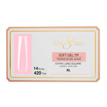 Cre8tion Soft Gel Nagelspitzen, Extra Lang, 602 Tipps in 14 Größen (00-9) für professionelle Nagelverlängerungen
