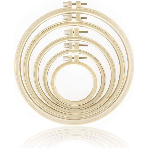 Plastic Embroidery Hoops Set 5 pcs 3.7 to 9.5 inch
