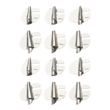 Conjunto de 12 pés calcadores para bainha enrolada.