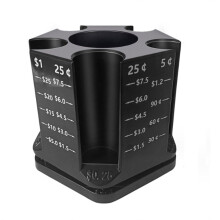 Muntenteller en muntensorteerder, 2-in-1 bureau-organizer, 360 draaibare muntensorteerder en pennenhouder, muntenteller en potloodhouder