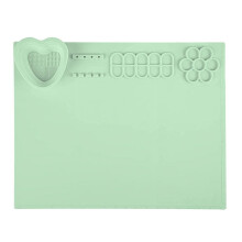 Tapis d'art en silicone vert 20 x 16 pouces pour résine et peinture