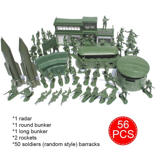 Military Model Soldier Playset 56 pcs 5 cm 1