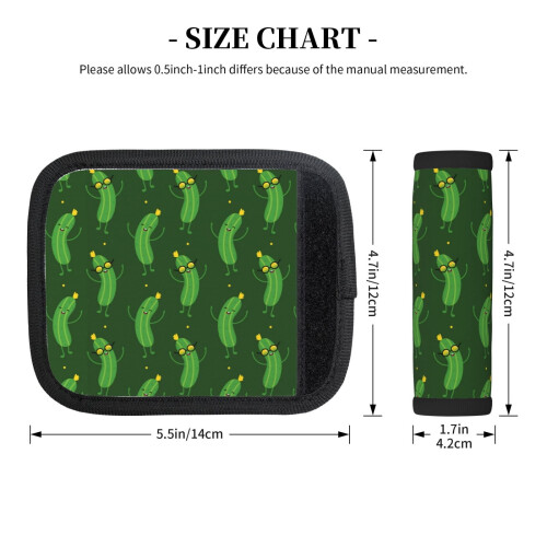 Luggage Handle Wraps Cucumber Pattern 2 Pcs 1