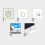 Home Button Sticker Metal Black Universal for iPhone 4