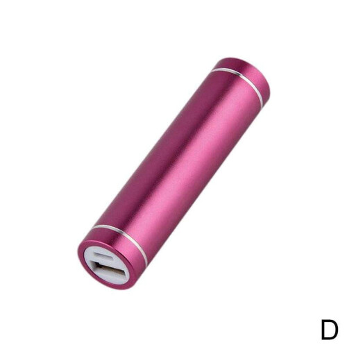Draagbare USB-powerbank met oplader.