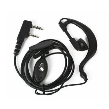 Fone de ouvido de 2 pinos com microfone para rádio amador Baofeng UV-5R888S