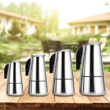 Stainless Steel Espresso Moka Pot 2 4 6 9 Cup
