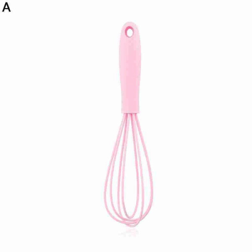 Batedor de ovos em aço inoxidável com cabo de silicone