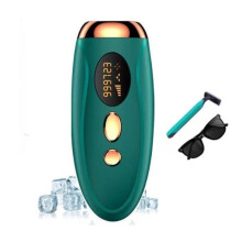 Laserontharingsapparaat met koeling, 2 standen, 5 energieniveaus, voor vrouwen en mannen, lichaam, gezicht, oksels, bikinilijn, groen