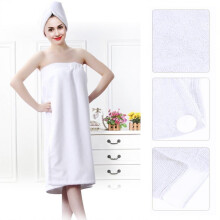 Women's soft bath wrap set with adjustable turban