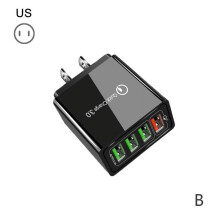 QC3.0-matkapuhelimen laturi, jossa on 4 USB-porttia