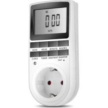 Programmable Digital Plug with Daily Timer, LCD Screen, and Random Mode