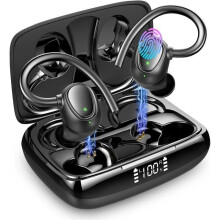 Wireless Earbuds - Figertime - IPX7 Waterproof - 50H Battery Life - Bluetooth 5.3 ANC - HD Sound & Fast Charging - Black