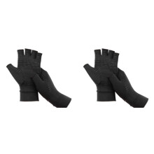 4X Arthritis Gloves Hand Support Wrist Brace for Swelling - Fingerless Compression Gloves Wrist Pain Support Women Men