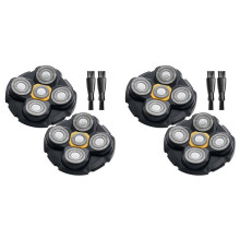 4PCS Shaver Replacement Heads for Titanium Shaver, 4 Cleaning Brush