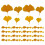 PATKAW τεχνητά φύλλα ginkgo στολίδι 108 τεμάχια 1