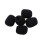 Bonnette anti-vent noire pour microphone cravate (10 pièces) 1