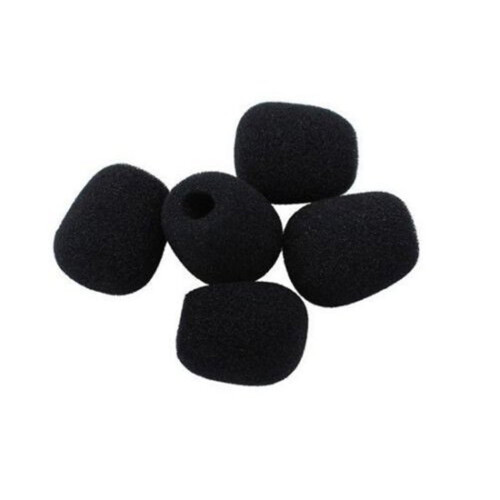 Bonnette anti-vent noire pour microphone cravate (10 pièces)