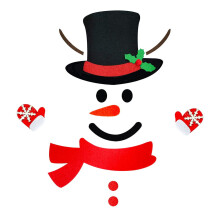 Autocollants de porte en feutrine de Noël, motif élan, 6 pièces