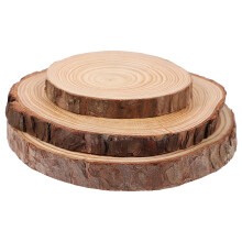Dessous de verre en bois naturel pour loisirs créatifs et mariages (lot de 3)