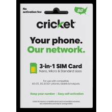 Kit de tarjeta SIM BYOD de Cricket Wireless 5G, 5G+, 4G, LTE