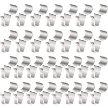 Crochets robustes en acier inoxydable pour revĂŞtement de vinyle, paquet de 30