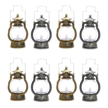 8Pcs LED Lanterns Decorations Outdoor Hanging Lantern , Retro Lantern Decor for Patio, Porch, Farmhouse Decorations