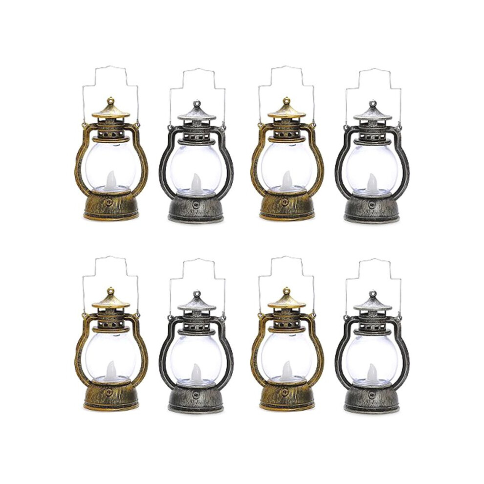 8Pcs Led Lanterns Decorations Outdoor Hanging Lantern Retro Lantern Decor For Patio, Porch, Farmhouse Decorations 6031616285745