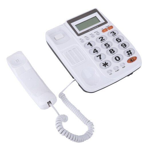 Cergrey fastnettelefon med ledning og nummervisning