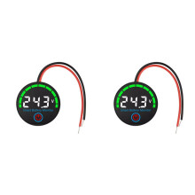 2X LED Battery Level Indicator Digital Voltmeter 12V/24V/36V/48V Charge Tester Lithium Battery Capacity Board White