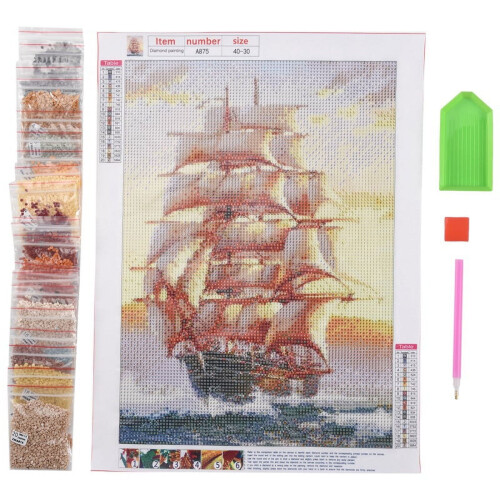 Boat Landscape Diamond Embroidery Kit 5D