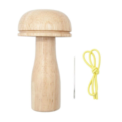 Darning Mushroom Kit Wooden Tool with Curved Handle 1 Piece
