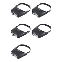 5x Slimline Headband Magnifier with 15 Lenses, Assisted Repair of -Mounted Reading Magnifying Glass 1.5X/3X/9.5X/11X