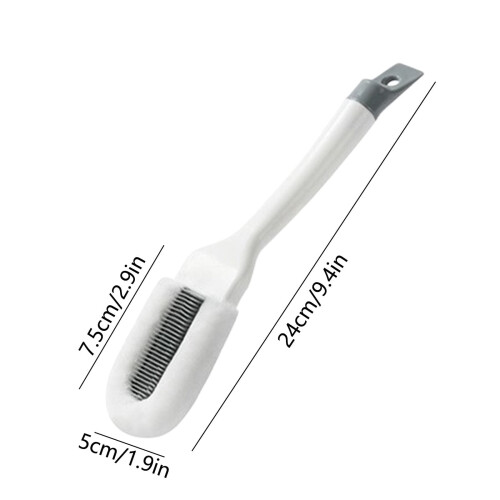Shoe Brush with Dual Bristles and Long Handle 2