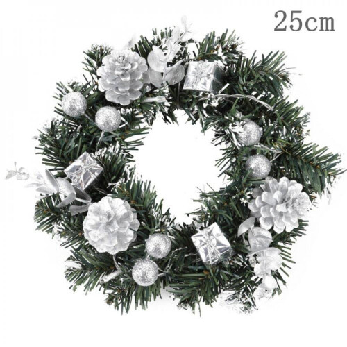 Patgoal Christmas wreath with LED lights battery powered
