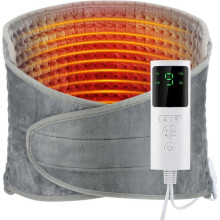 Verwarmingsgordel voor de onderrug, elektrische verwarmingsdeken voor pijnverlichting, 9 warmtestanden, 30x125cm