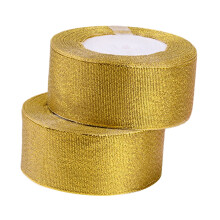 Gold Glitter Ribbon Metallic 1.57 Inch x 25 Yards 2 Rolls