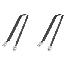 2X Door/Window Pass Through Flat RF Coaxial Cable SO239 UHF Female to UHF Female 50 Ohm RF Coax Pigtail Extension Cord