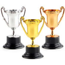 Wedstrijdtrofee, plastic, 3 stuks