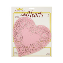 Hygloss Doilies en Papier en Forme de Coeur Rose - 8 Pouces - Idéal pour la Saint-Valentin - Pack de 72