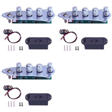 3X 5 Jazz JB Bass Loaded Wired Control Plate for 4/5 String Bass Guitar Parts JB-08CR