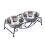 Elevated Pet Feeder Set Stainless Steel Bowls with Iron 1