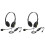 2X USB Wired Headset with Microphone Noise Cancelling in- Control Business Comfort Earphone for Chatting Software 2