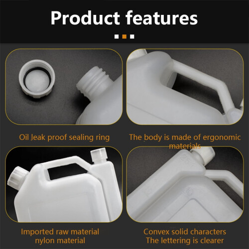 ABS fuel bottle for chainsaws transparent leakproof 1L 2