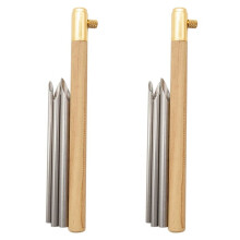 Wooden Punch Needle Handle for Embroidery and Weaving 2 Pack